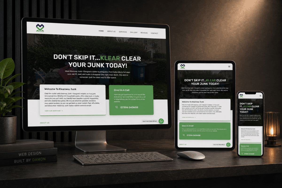 glasgow waste removal klearway junk website development wordpress 1200x800 - Klearway Junk | Glasgow Waste Removals - Website Design, Development and SEO